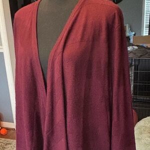 New York & Company Deep Red Knit Sweater XL